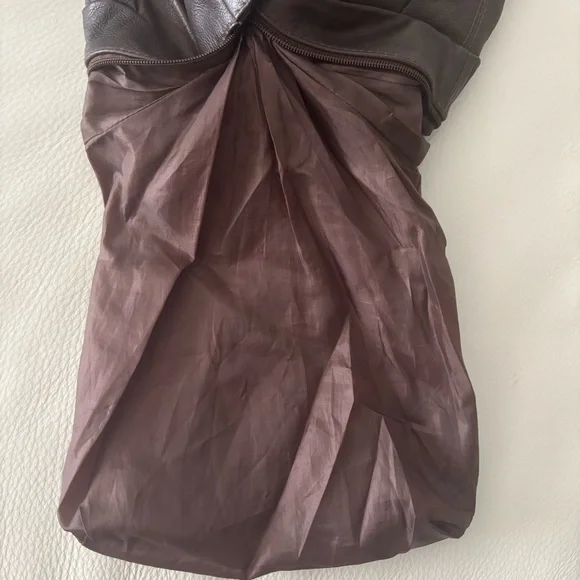 100% Leather Sling BOHO Travel/Every Day Backpack Brown - Picture 13 of 14